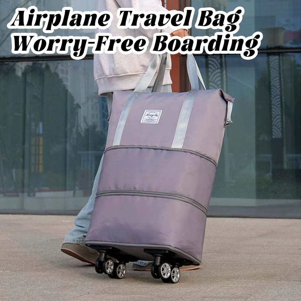 Kulken Travel Bag with Wheels, 2025 New Large Capacity Travel Bag - Universal Wheel Removable, Expandable Foldable (A)