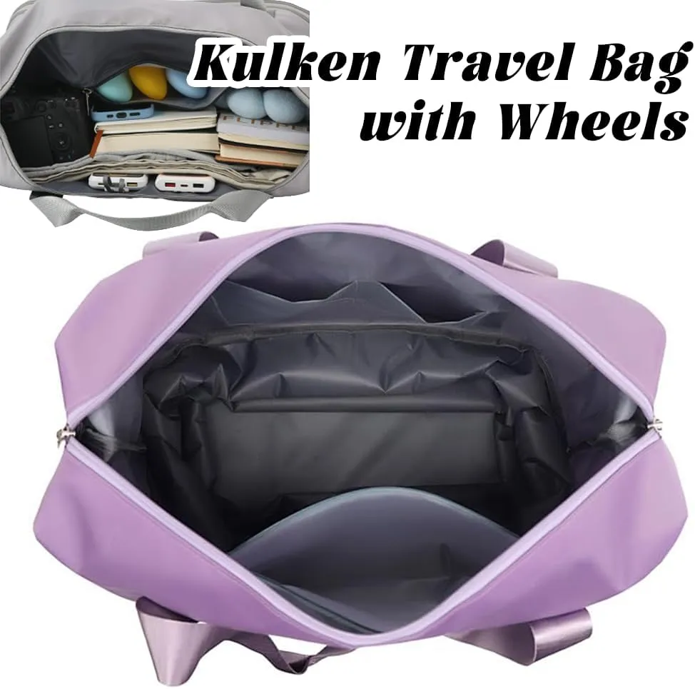 Kulken Travel Bag with Wheels, 2025 New Large Capacity Travel Bag - Universal Wheel Removable, Expandable Foldable (A)
