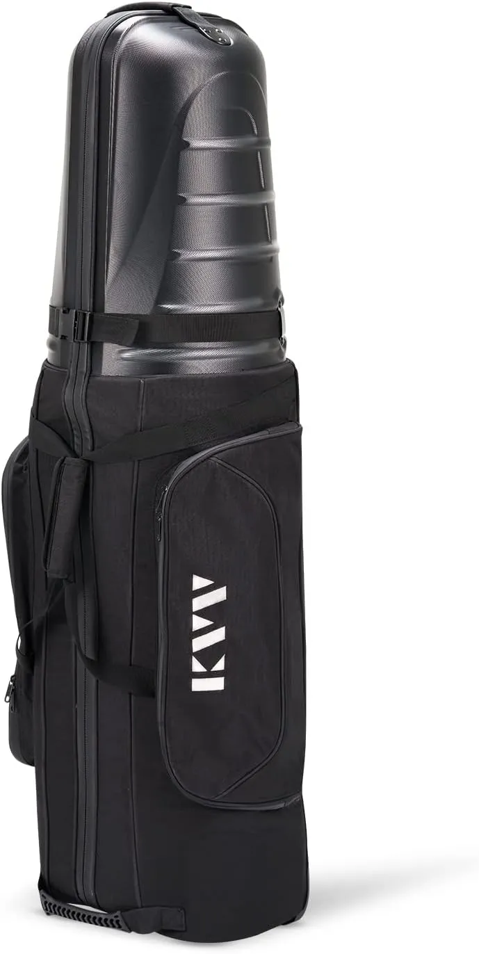 KVV H-Series Semihard Golf Travel Bag, ABS Hard Shell Top and Water Resist Polyester Oxford, Versatile Travel Bag for Golf Clubs and Other Sport Equipment