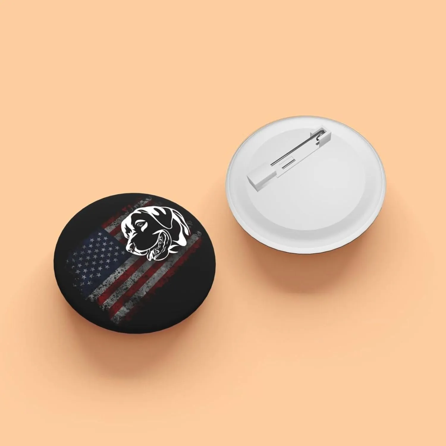 Labrador American Flag Labrador Dog Express Your Unique Style with Our Fashionable Round Badges