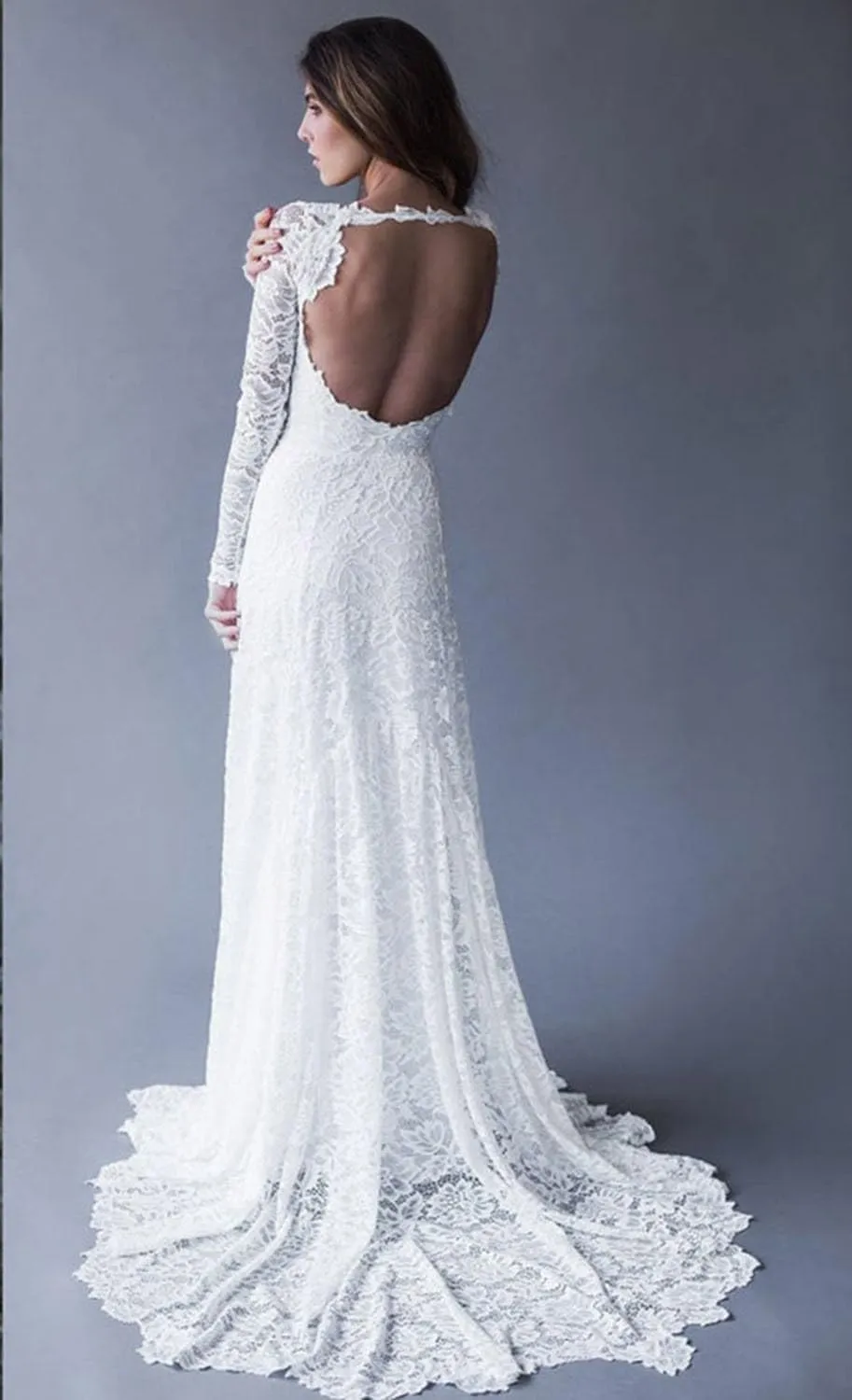 Lace Appliqued Wedding Dresses for Bride 2025 Beach Wedding Bridal Gowns for Women