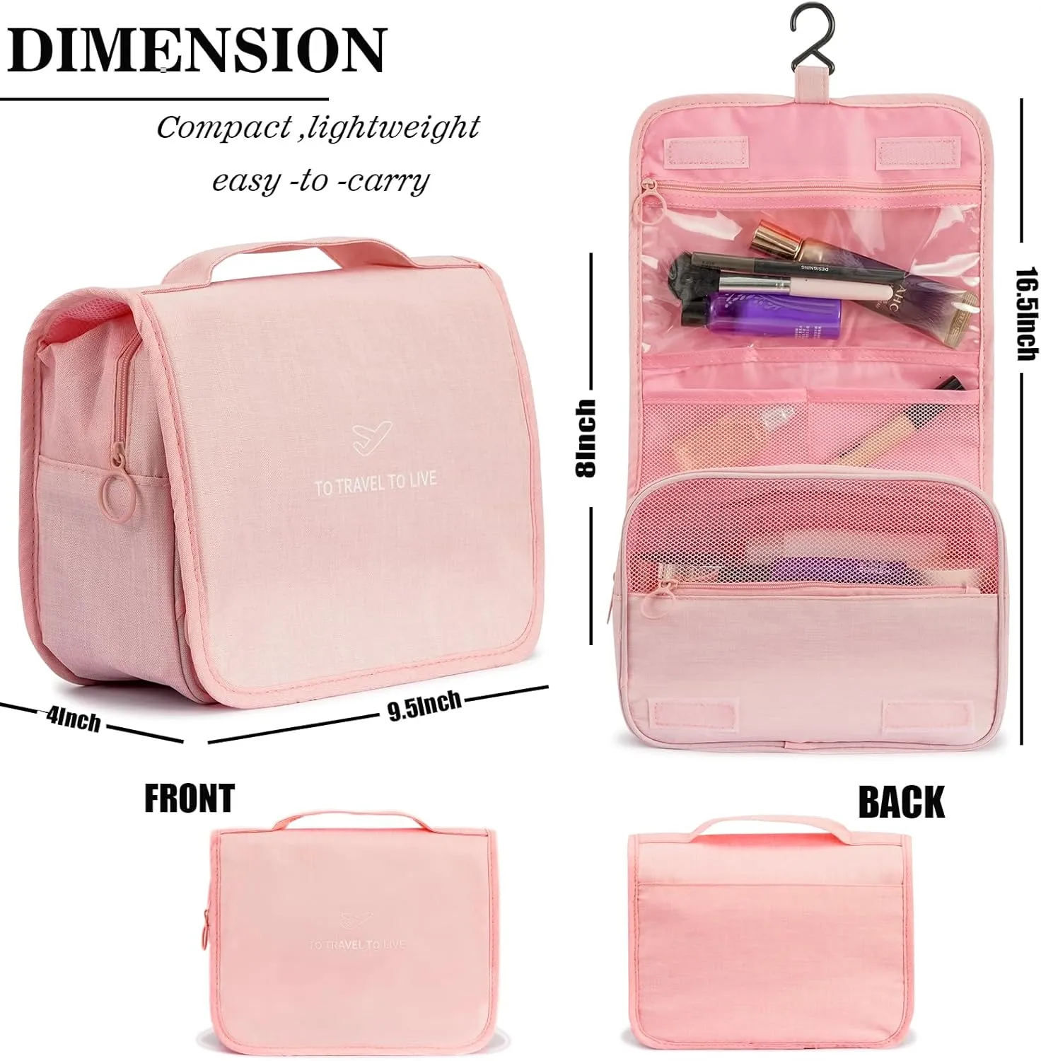 L&FY Multifunction Portable Travel Toiletry Bag Cosmetic Makeup Pouch Toiletry Case Wash Organizer