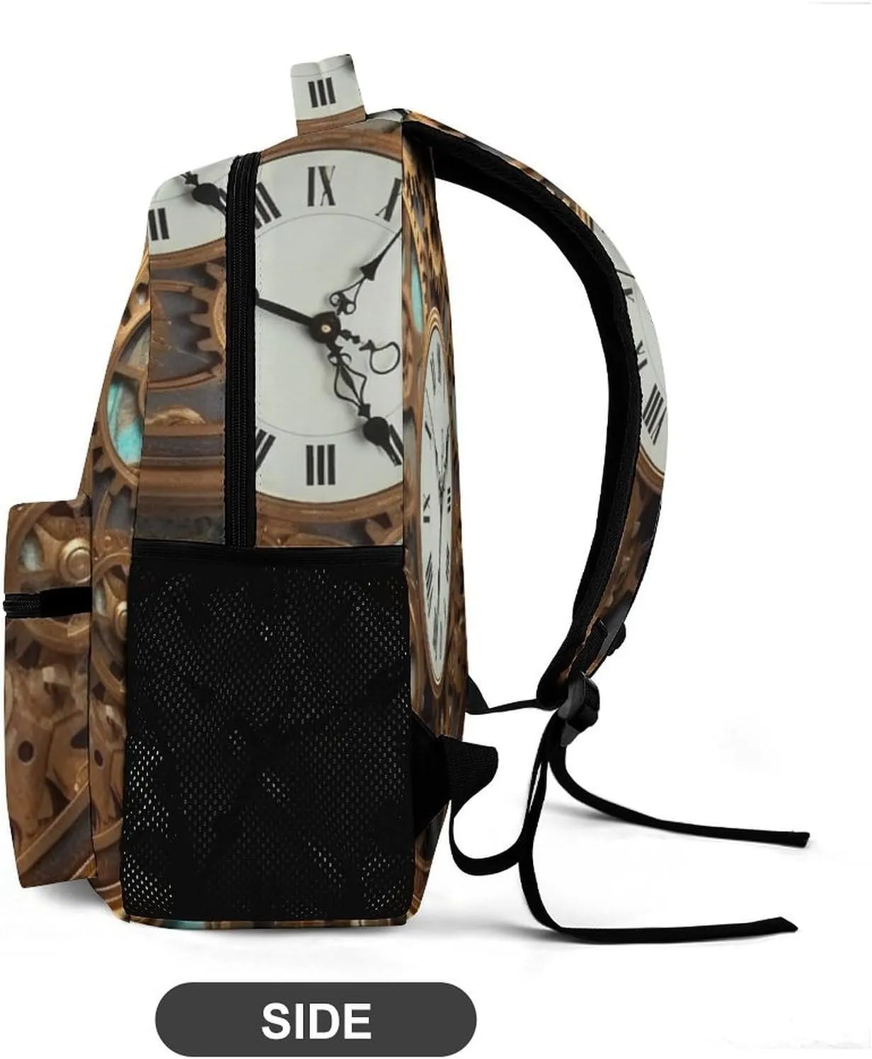 Laptop Backpack for Travel Daypack Computer Bag Work Rusty Steampunk Clock Back Pack Nurse Bag for Hiking