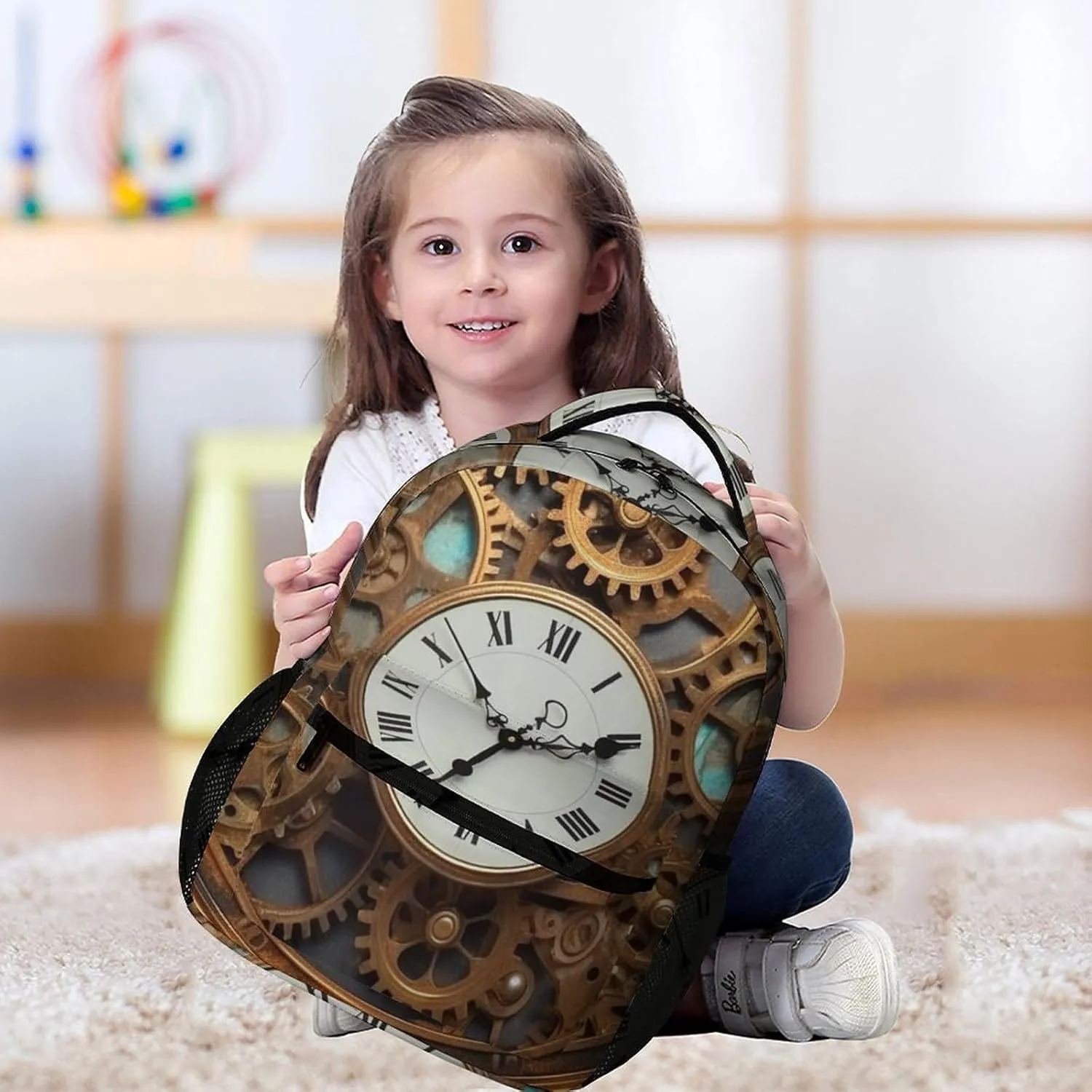 Laptop Backpack for Travel Daypack Computer Bag Work Rusty Steampunk Clock Back Pack Nurse Bag for Hiking