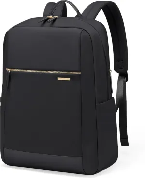 Laptop Backpack for Women - Business Travel Anti Theft Laptop Bag Backpack Water Resistant College Computer Backpacks for Men Women Fits 14Inch Notebook (Black)