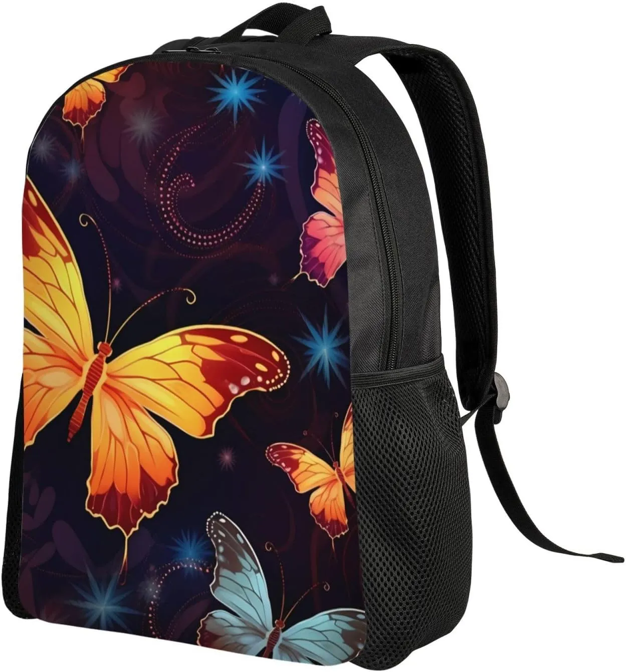 Laptop Backpack for Women Men Carry-on Backpack Butterfly Pattern Daypack Lightweight Travel Shoulder Bags