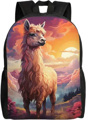 Laptop Backpack for Women Men Carry-on Backpack Camel and Clouds Daypack Lightweight Travel Shoulder Bags