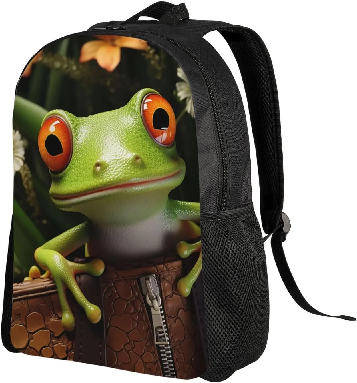 Laptop Backpack for Women Men Carry-on Backpack Frog Daypack Lightweight Travel Shoulder Bags