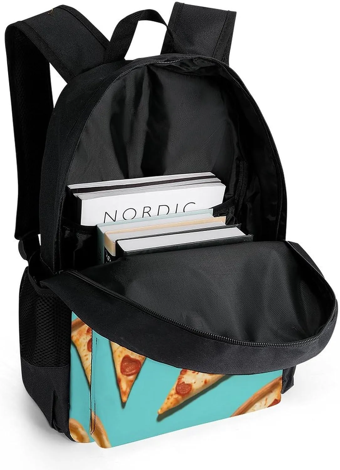 Laptop Backpack for Women Men Daypack Green Pizza Slices Backpacks Computer Bag Travel Laptop Bag Casual Work Bag, 42x30.5cm, XB0604116