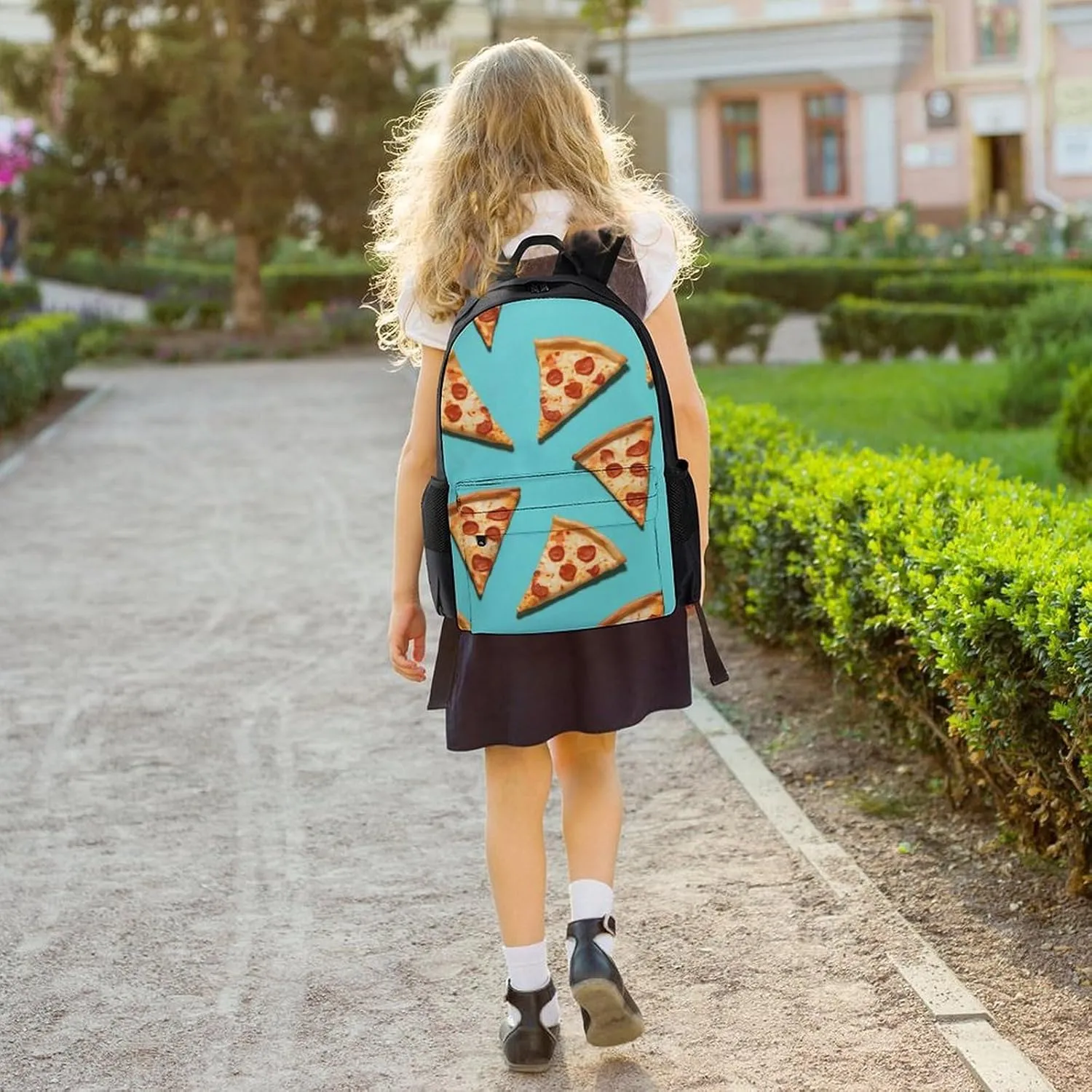 Laptop Backpack for Women Men Daypack Green Pizza Slices Backpacks Computer Bag Travel Laptop Bag Casual Work Bag, 42x30.5cm, XB0604116