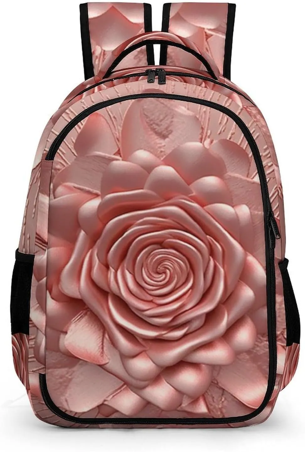Laptop Backpack for Women Men Daypack Waterproof Rose Computer Bag Business Work Bag for Travel