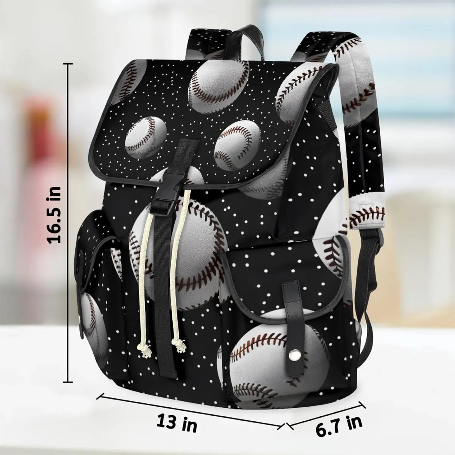 Laptop Backpacks Baseball Sport Theme Travel Backpack for Women Work Backpack Computer Bag for Business Travel Fits 15 Inch Laptop