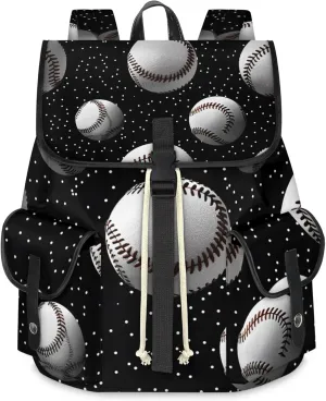 Laptop Backpacks Baseball Sport Theme Travel Backpack for Women Work Backpack Computer Bag for Business Travel Fits 15 Inch Laptop