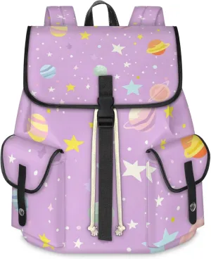 Laptop Backpacks Cartoon Planets Stars Travel Backpack for Women Work Backpack Computer Bag for Business Travel Fits 15 Inch Laptop