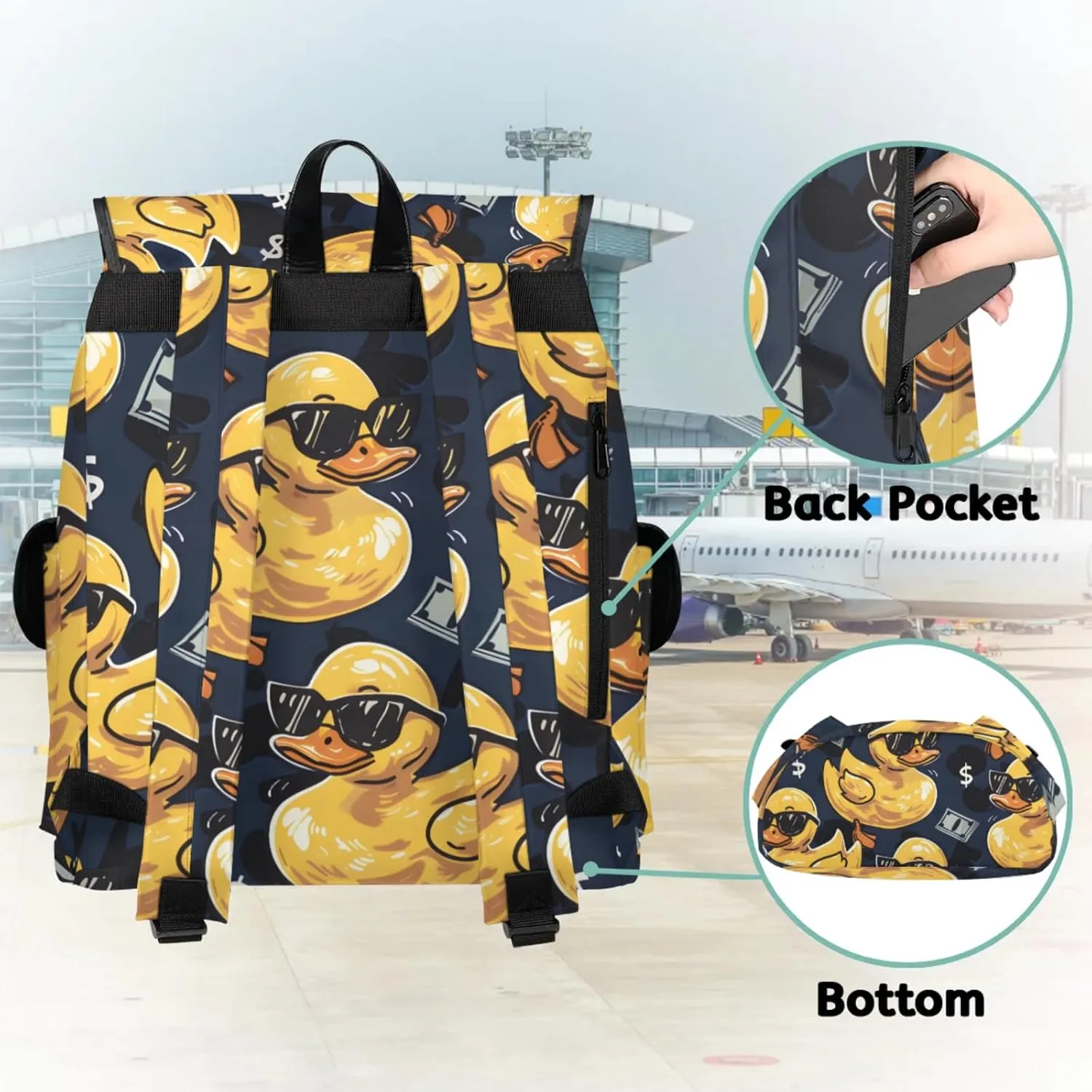 Laptop Backpacks Cool Ducks Travel Backpack for Women Work Backpack Computer Bag for Business Travel Fits 15 Inch Laptop