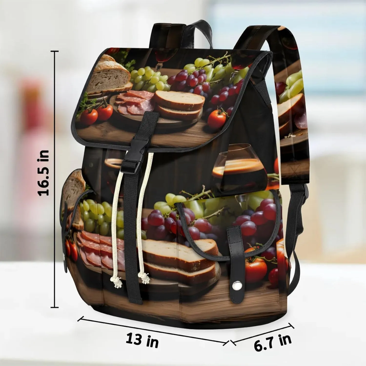 Laptop Backpacks Grape Wine Tomato Travel Backpack for Women Work Backpack Computer Bag for Business Travel Fits 15 Inch Laptop