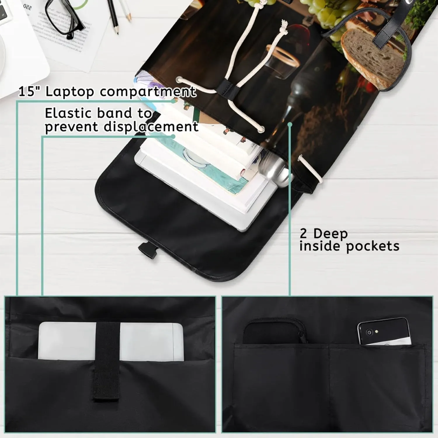 Laptop Backpacks Grape Wine Tomato Travel Backpack for Women Work Backpack Computer Bag for Business Travel Fits 15 Inch Laptop
