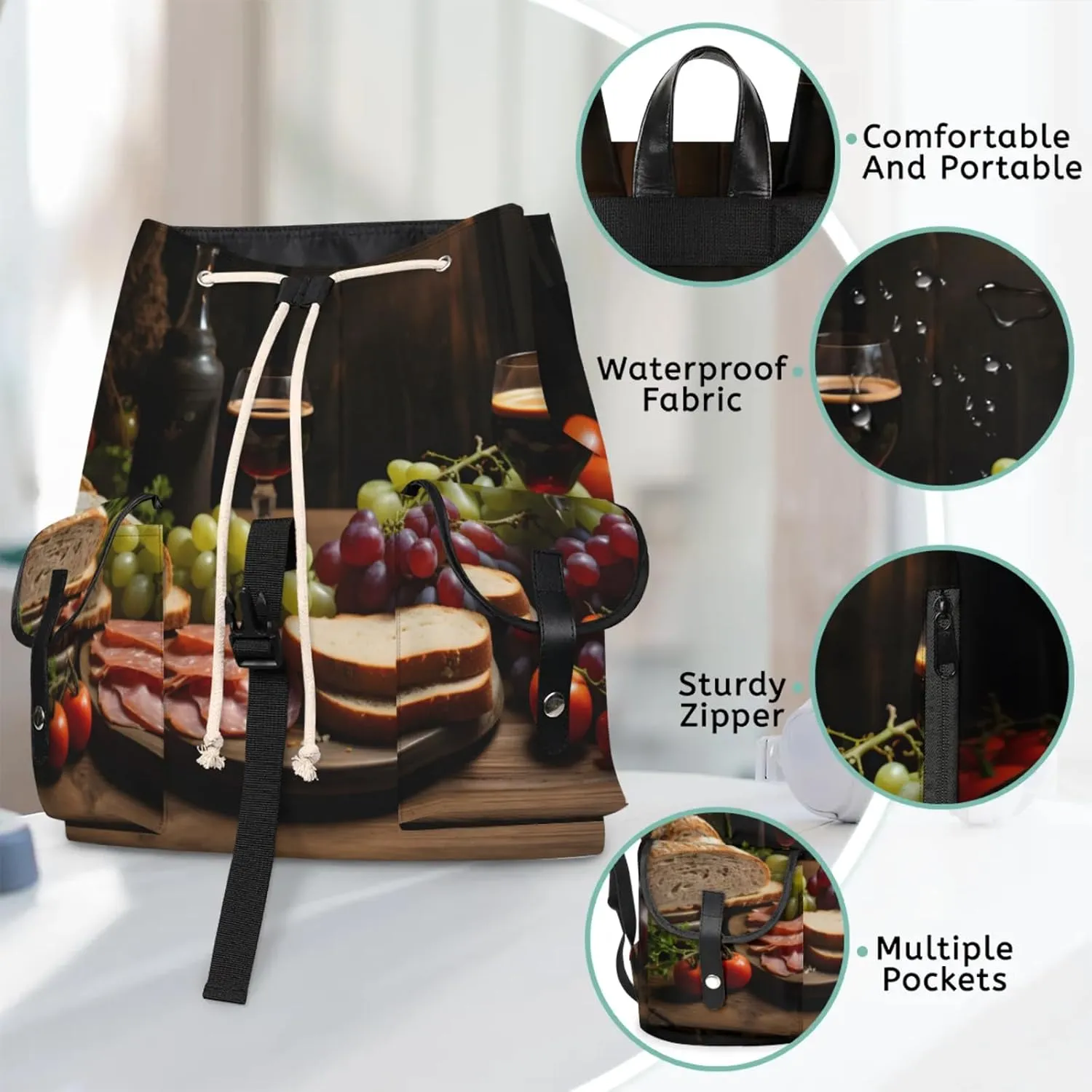 Laptop Backpacks Grape Wine Tomato Travel Backpack for Women Work Backpack Computer Bag for Business Travel Fits 15 Inch Laptop
