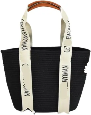 Large capacity Bag Stylish Letter - printed Straw Handbag: Lead the Trend of Fashionable Outings Ladies shoulder Bag
