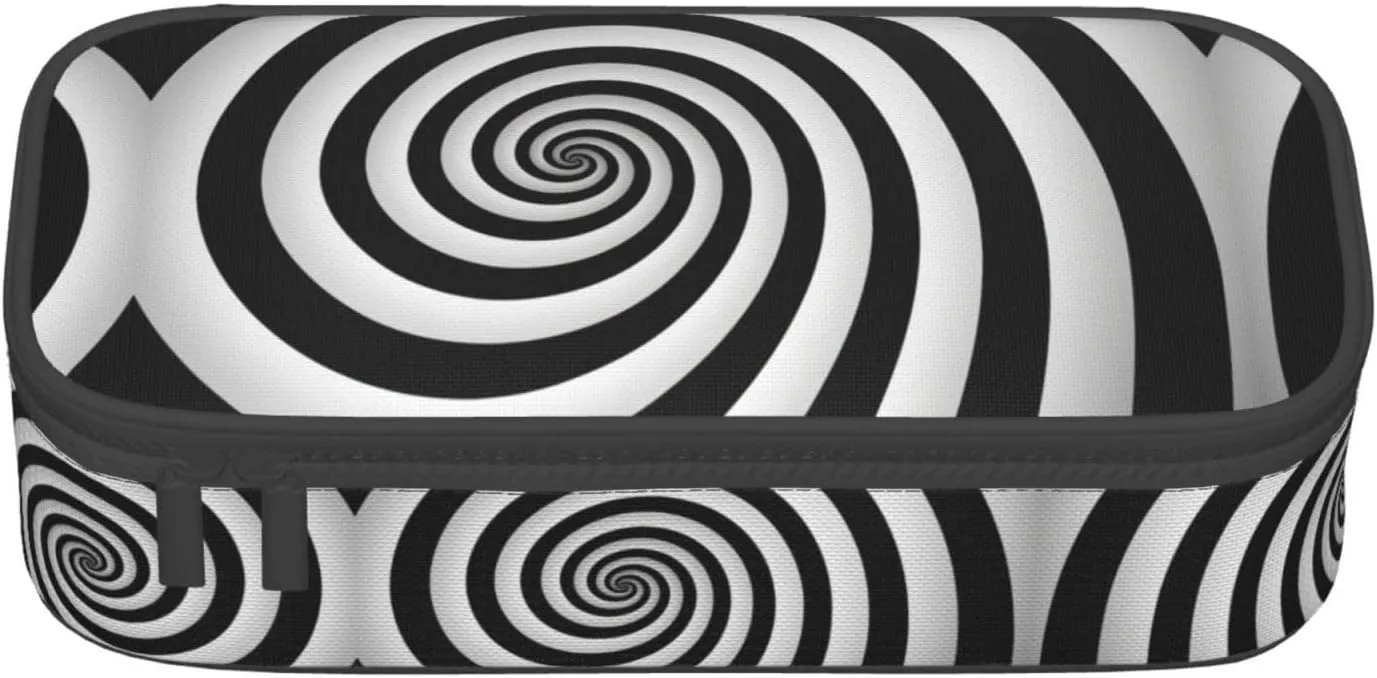 Large Capacity Storage Bag, Office Supplies Box, spiral optical illusion gif Makeup Bag, Desk Organizer with Stylish