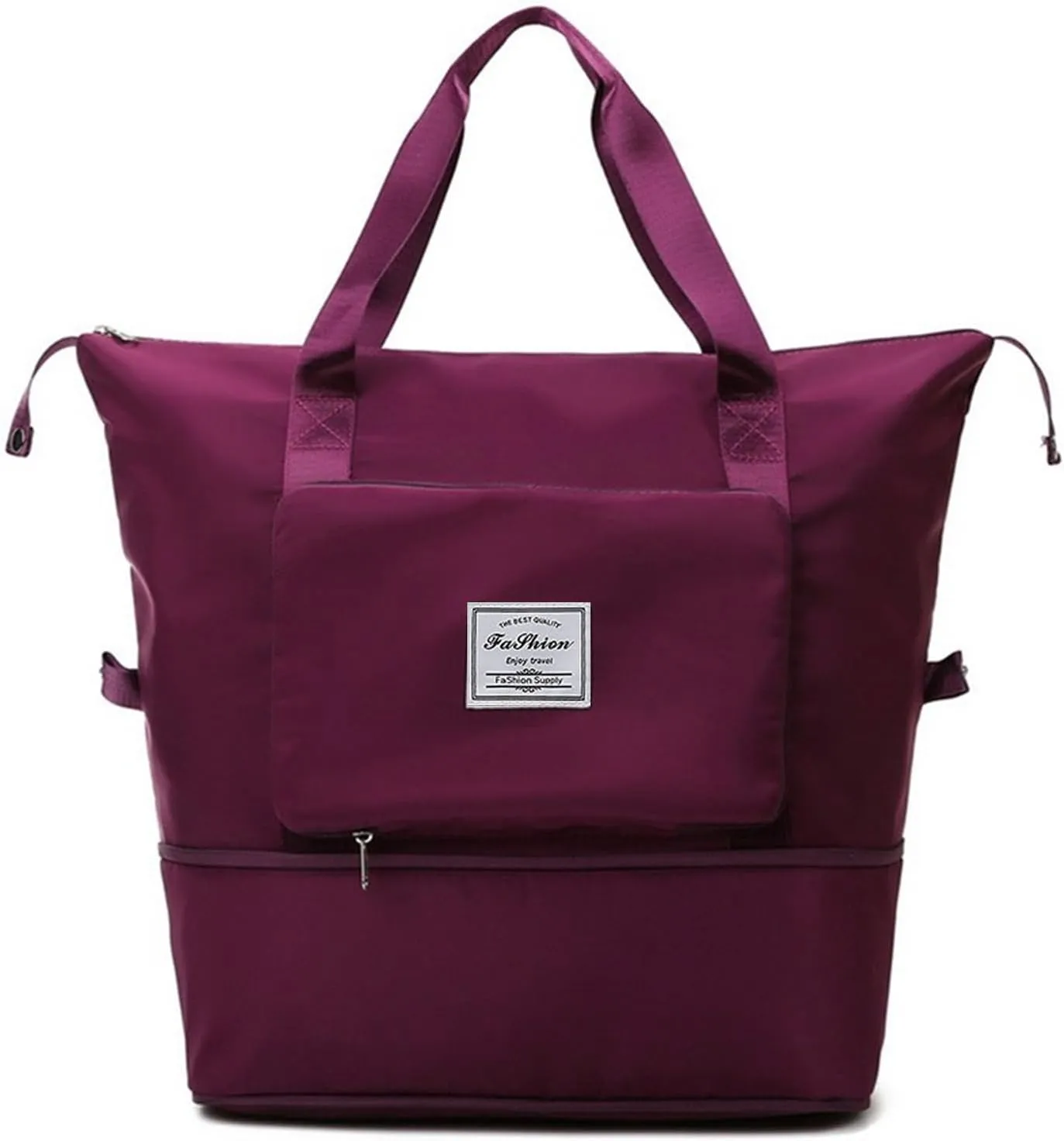 Large Capacity Travel Bag, Foldable Travel Bag, Expandable Travel Duffel Bag, Collapsible Waterproof Large Capacity Travel Handbag, Overnight Bag for Women and Man
