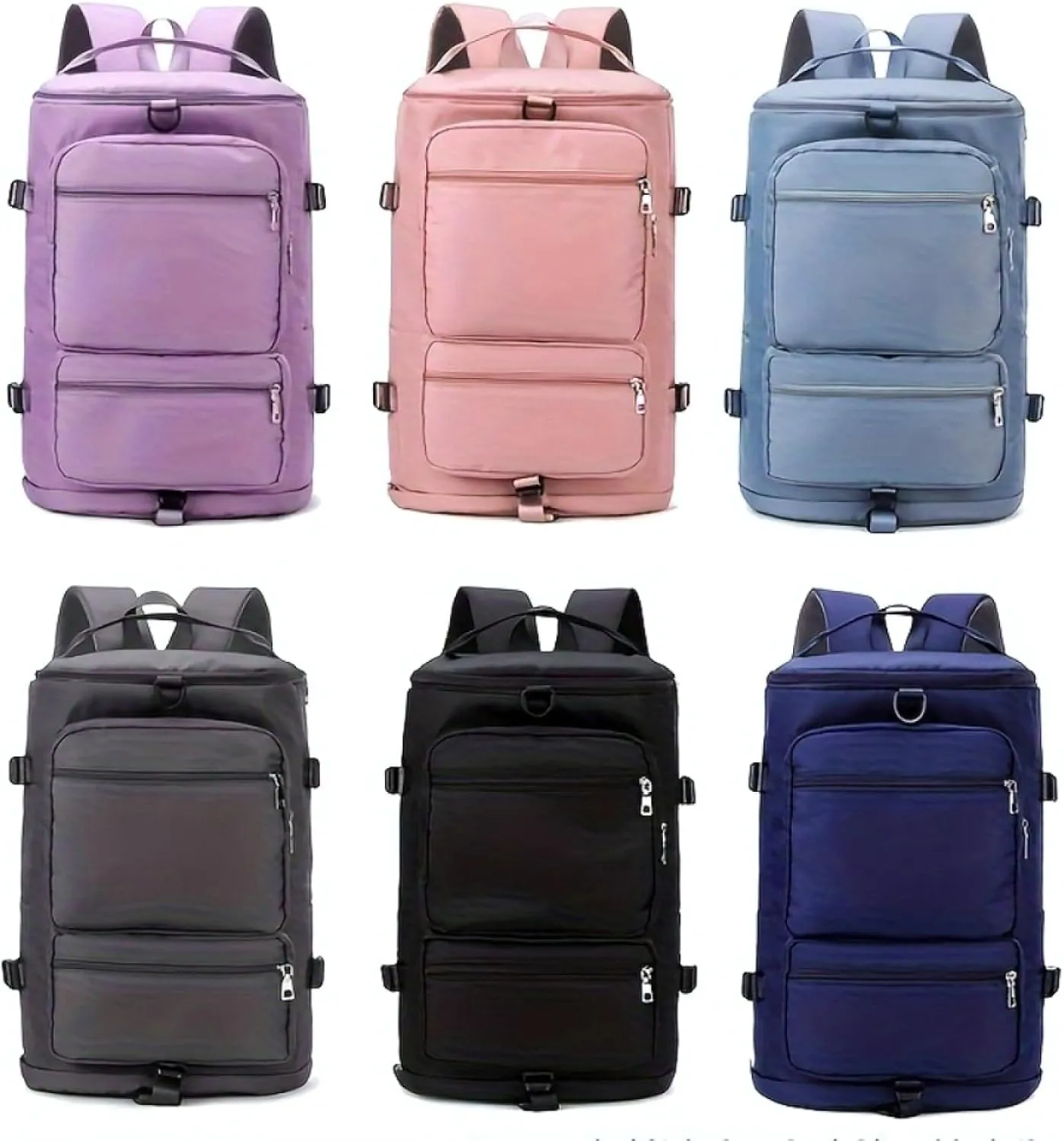 Large Capacity Waterproof Duffle Bag with Shoes Compartment and Adjustable Stra for Travel, Sports, and Fitness