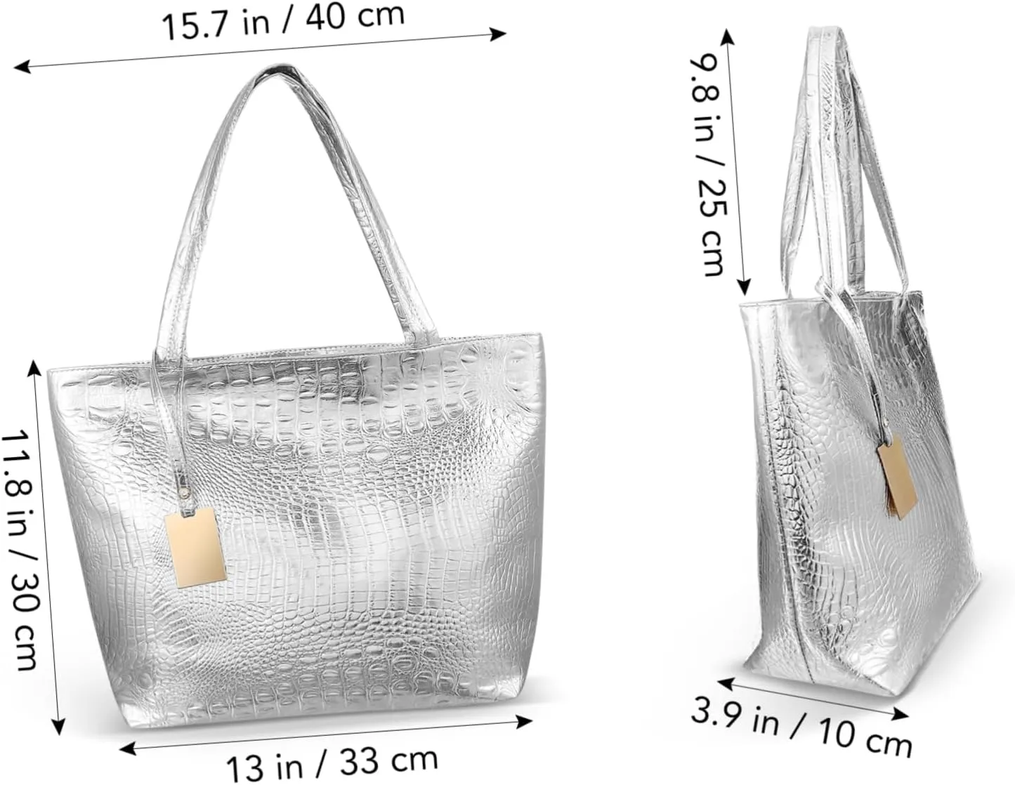 Large Capacity Women Handbag Fashionable Black Tote Bag for School Work Daily Use Versatile Shoulder Bag