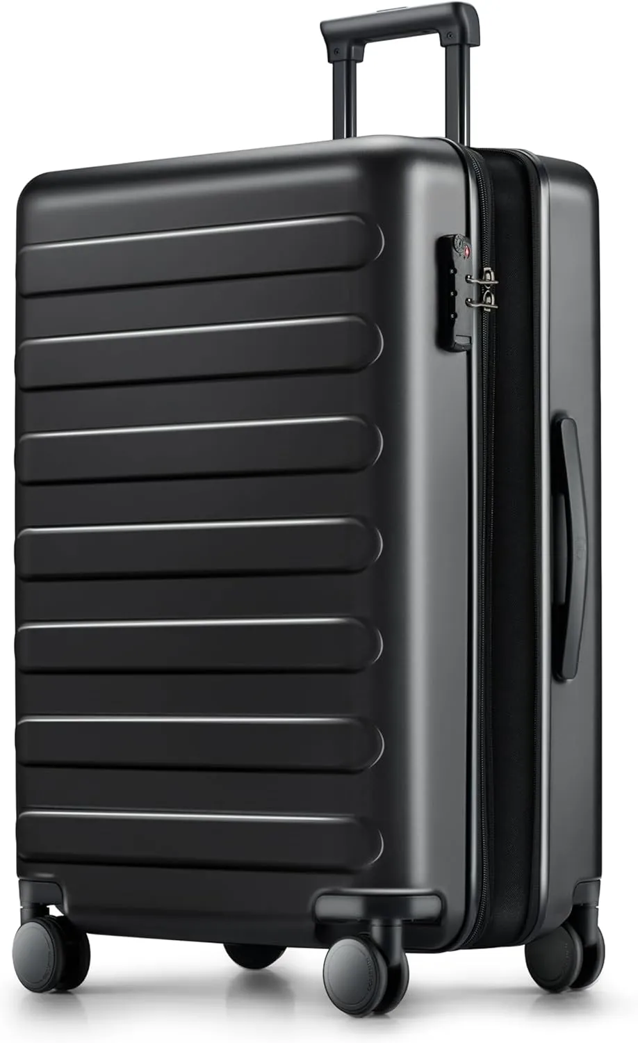 Large Checked Luggage 28 Inch, Checking In Luggage with Smooth Spinner Wheels, Expandable, Hard Shell PC Suitcase, Lightweight Travel Luggage, TSA Approved (Black, Rhine Max)