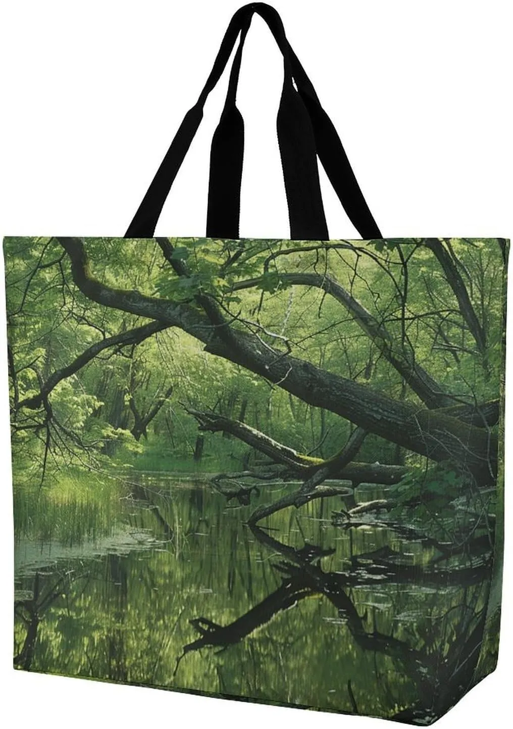 Large Grocery Bags Beach Tote An Ancient Swamp Shopping Bag for Women Shoulder Bag for Travel Work Handbag