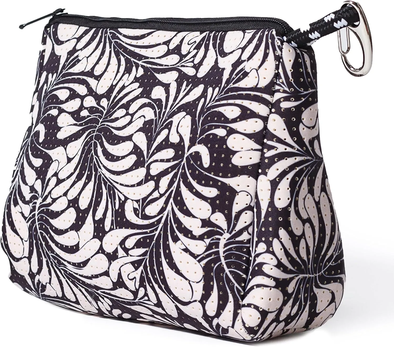 Large Makeup Bag with Zipper - Waterproof Neoprene Cosmetic Bag 7.7 x 10.75 x 5 inches