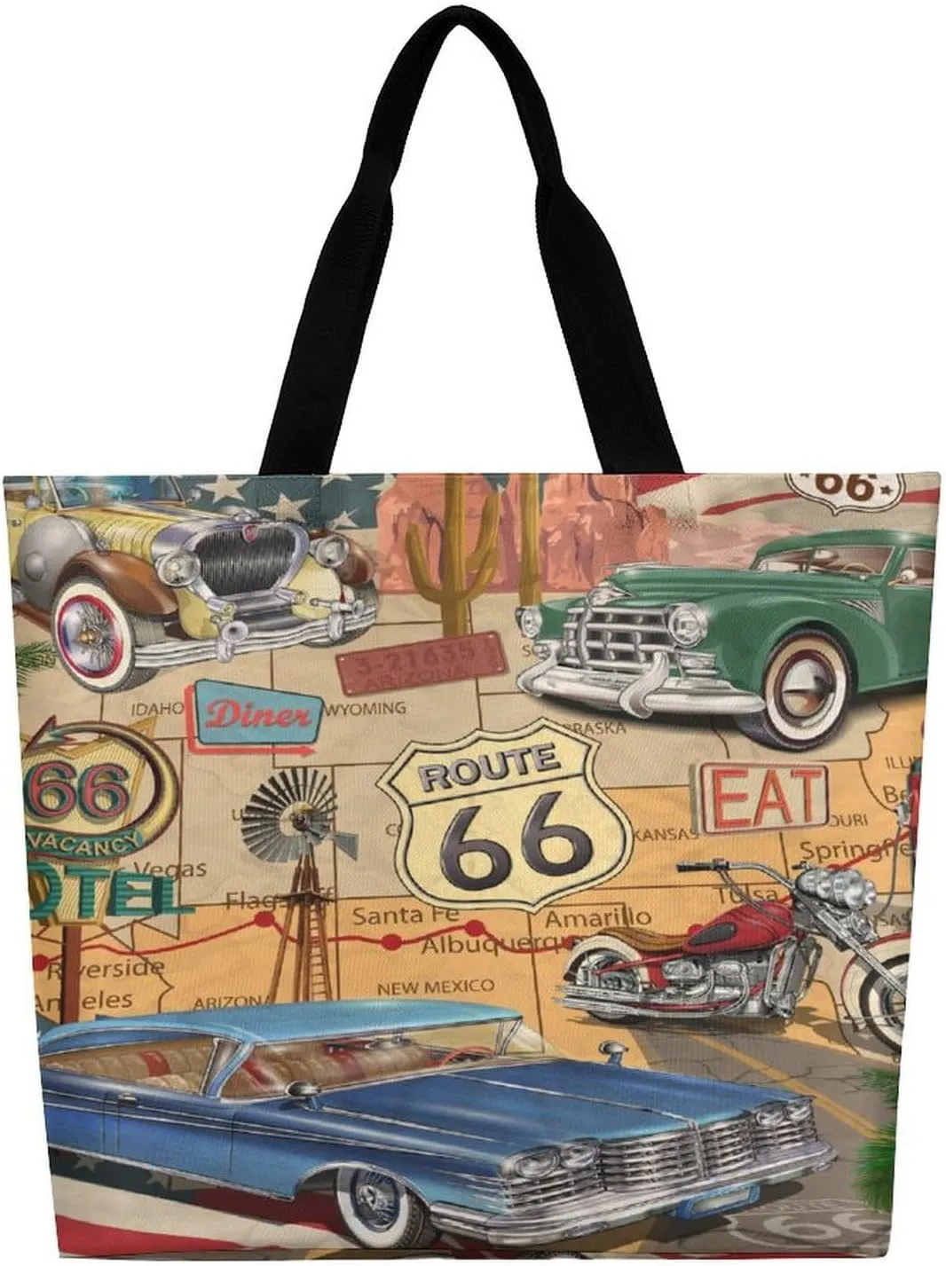 Large Tote Top Handle Bag, Shopping Handbag Big Polyester Shoulder Hand Bags