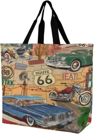Large Tote Top Handle Bag, Shopping Handbag Big Polyester Shoulder Hand Bags