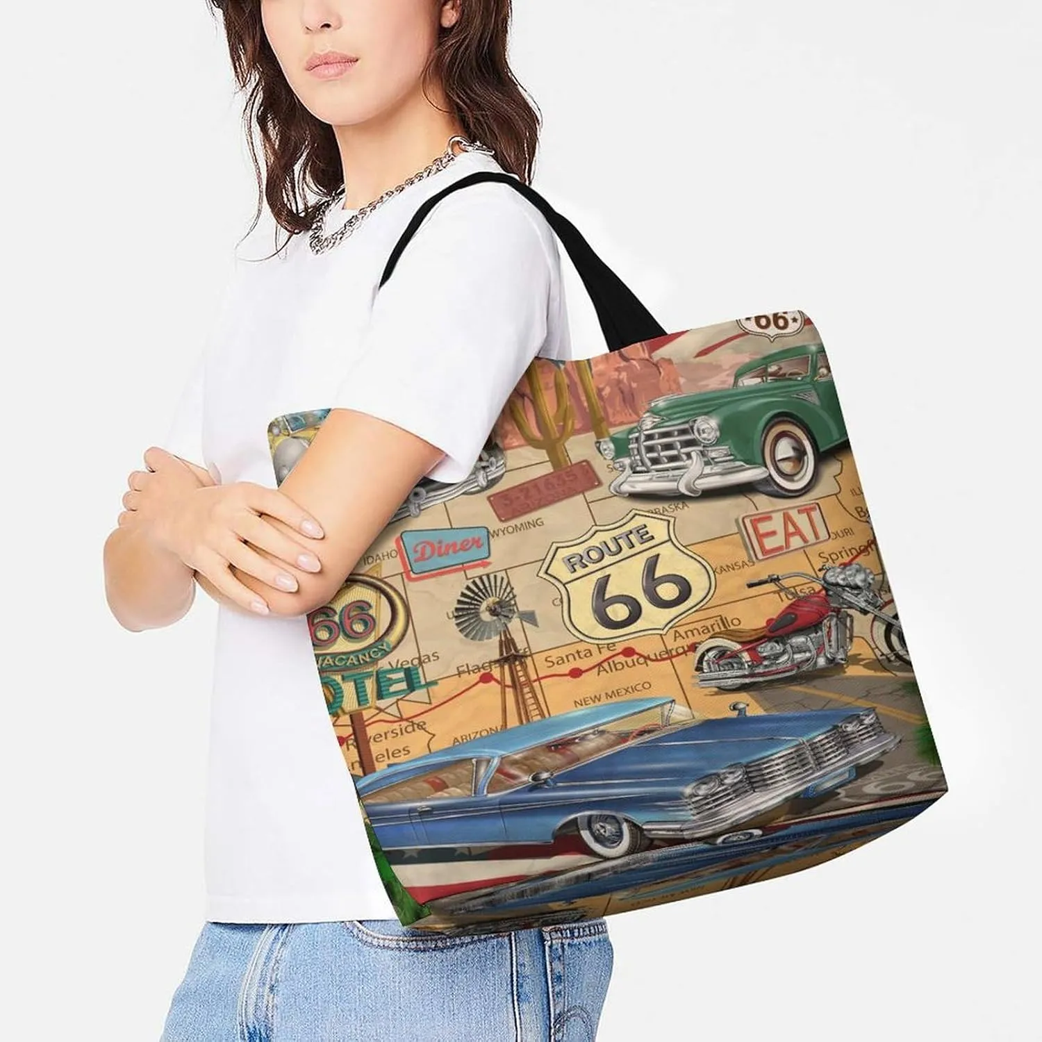 Large Tote Top Handle Bag, Shopping Handbag Big Polyester Shoulder Hand Bags