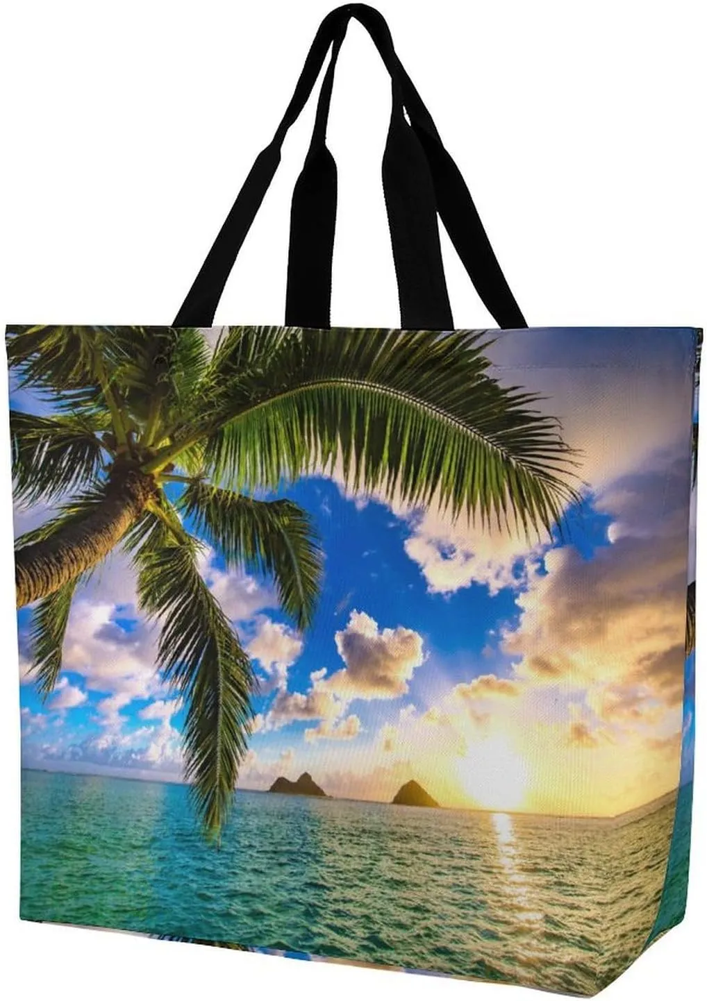 Large Tote Top Handle Bag, Shopping Handbag Big Polyester Shoulder Hand Bags