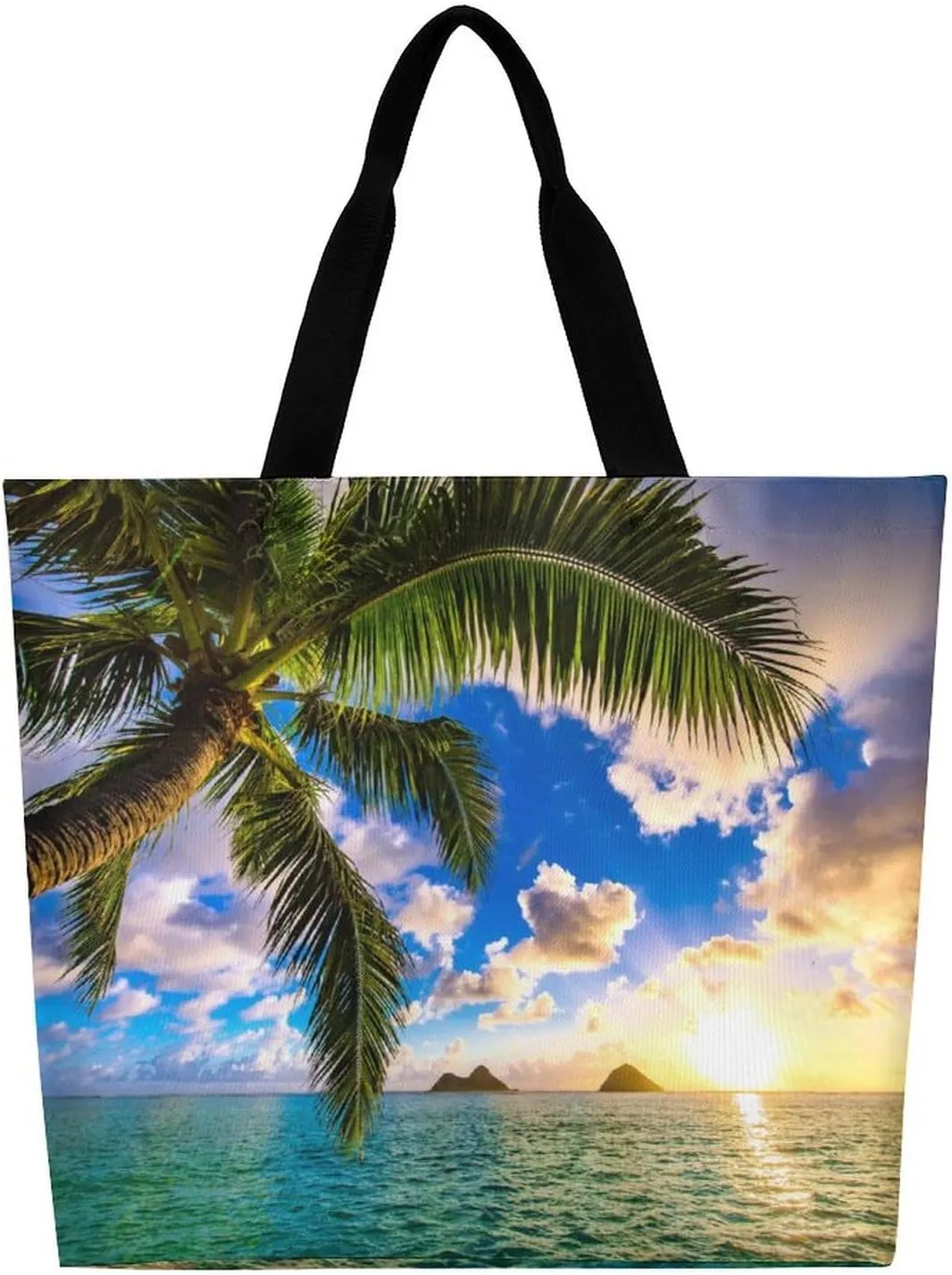 Large Tote Top Handle Bag, Shopping Handbag Big Polyester Shoulder Hand Bags
