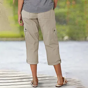 🔥Last Day 80% OFF🔥Multi-Pocket Solid Color Casual Cargo Capri Pants