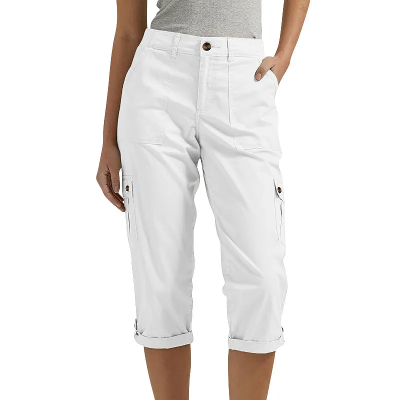 🔥Last Day 80% OFF🔥Multi-Pocket Solid Color Casual Cargo Capri Pants
