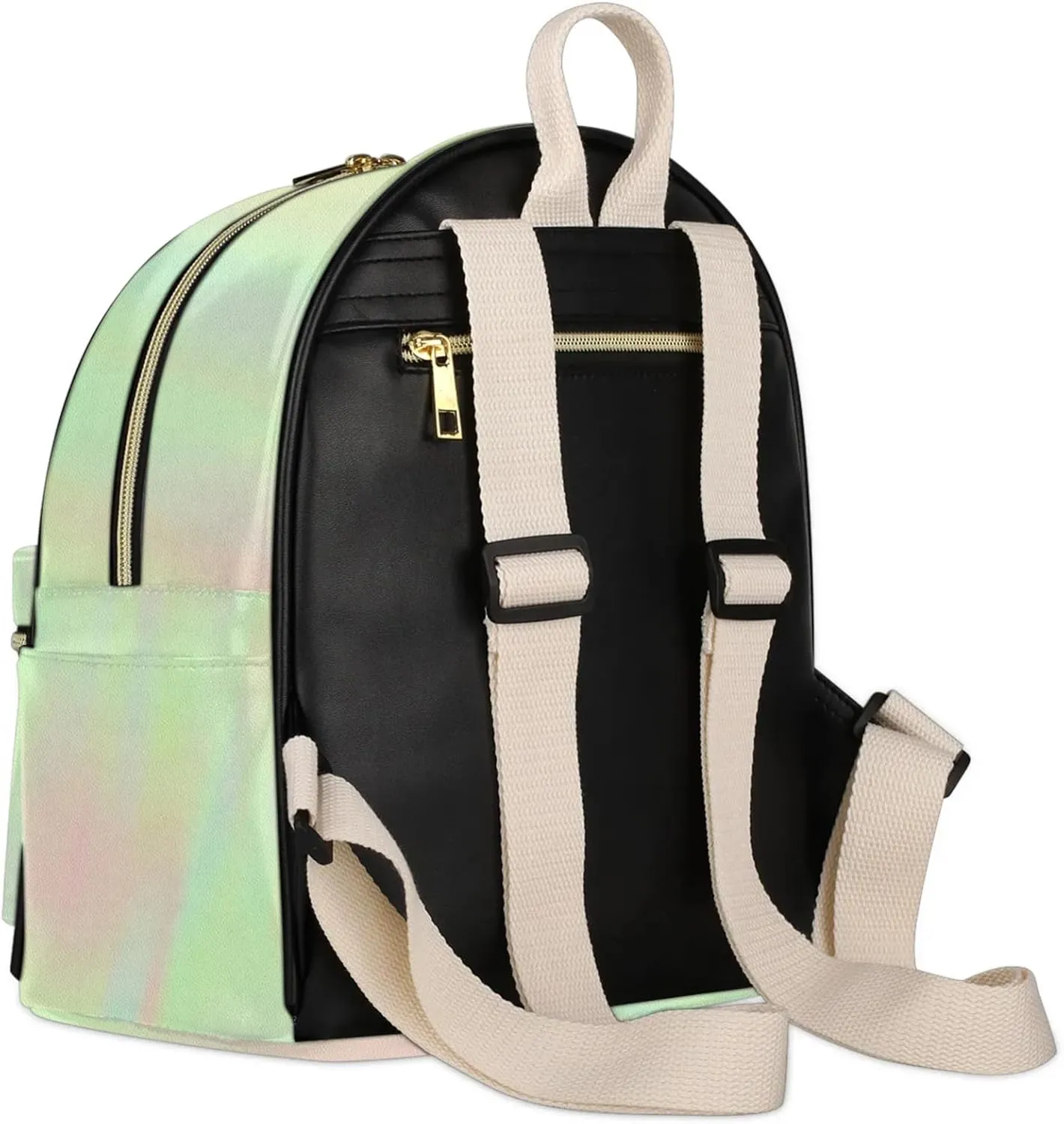 Leather Backpack Purse for Women,Personalized with Names Back Pack Purses Mini Backpacks Women's Shoulder Bags,Custom Fashion Diaper Bag for Work Travel Sport Concert Events Stylish Daypack,Green