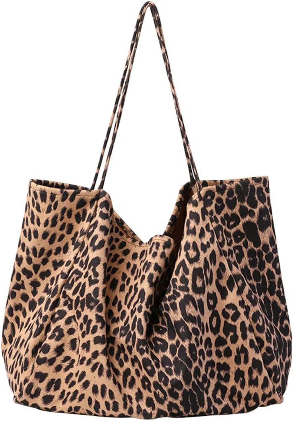 Leisure art canvas bag, leopard print velvet printed handbag