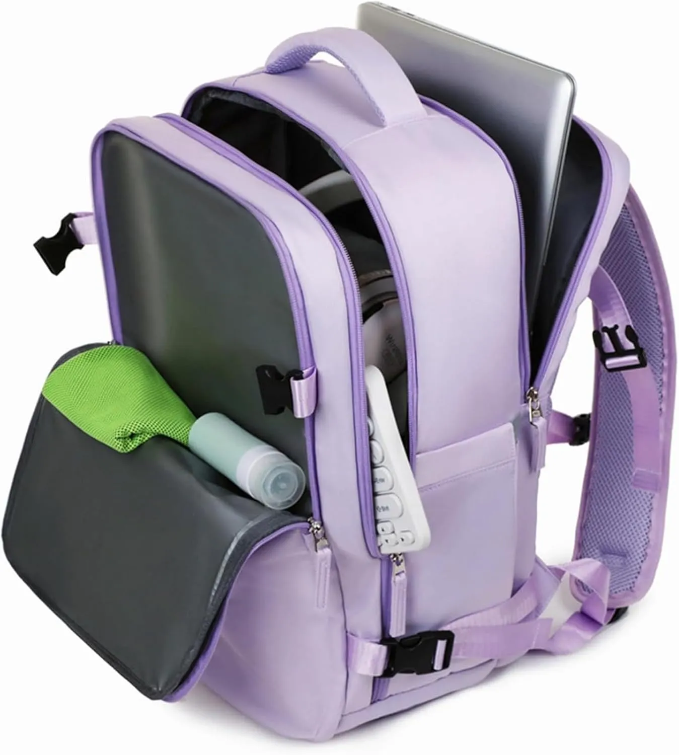 Levettevac Mochila, Levettebag, Levette Bag, Levettevac Backpack, Large Capacity Backpack with Separate Shoe Compartment (Purple)