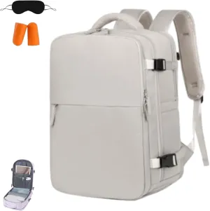 Levettevac Mochila, Levettebag, Levettevac Backpack, Expandable Large Capacity, Large Capacity Waterproof, Travel Bag (White)