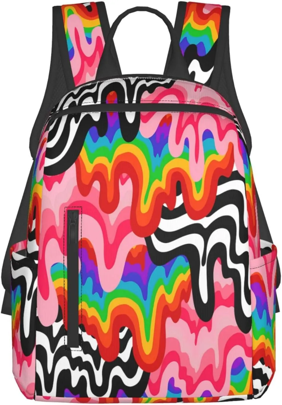 LGBT Rainbow Pride Gay Colorful Graffiti Travel Laptop Backpack Casual Backpacks Double Shoulder Daypack Notebook Rucksack Work Bags Sports Bag for Hiking Camping Beach