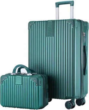 Lightweight Suitecase With Carry-on Bag, With Spinner Wheels, Expandable Luggage, Equipped With Anti-pick Combination Lock (Color : 22 Bag, Size : Green)