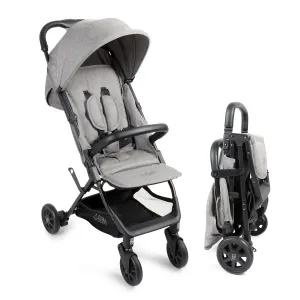 Lightweight Travel Stroller for Baby & Toddlers - Easy Fold & Compact Stroller with Canopy, Storage Basket, Multi-Position Recline & Convenient One-Hand Fold (Grey)