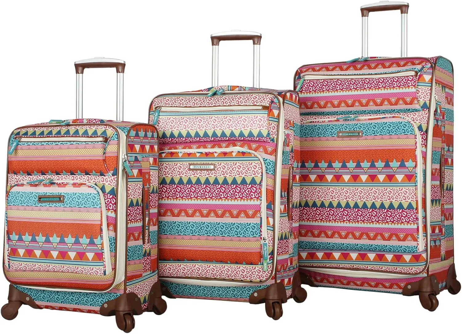 Lily Bloom Luggage Sets 3 Piece with Spinner Wheels, Expandable Suitcase for Women