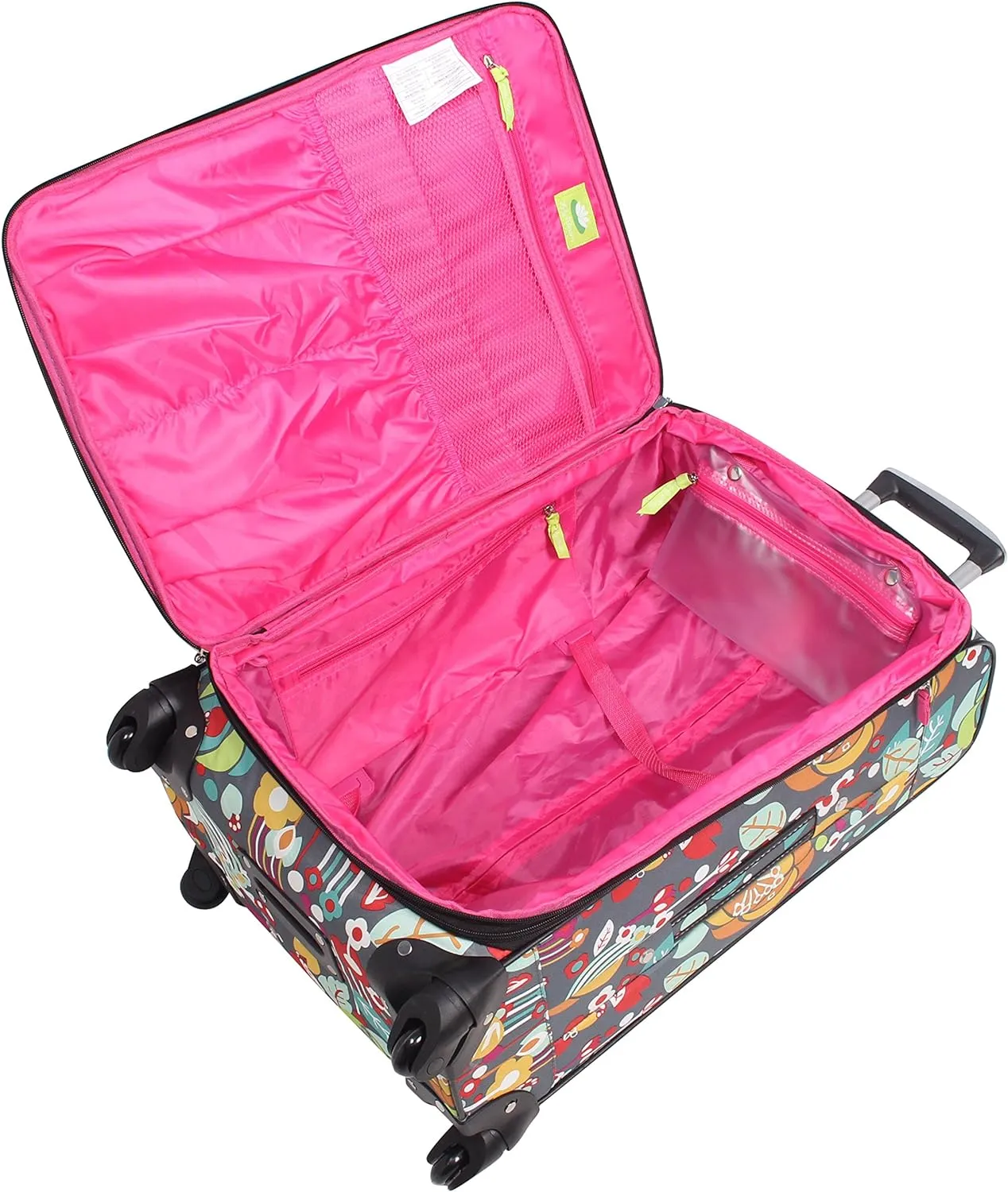 Lily Bloom Midsize 24" Expandable Design Pattern Luggage With Spinner Wheels For Woman (24in, Bliss)