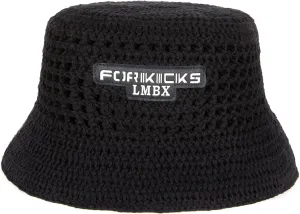 Lip Embroidery Fishing Hat Stylish Bucket for Men Women UV Protection Cap Lightweight Breathable Travel