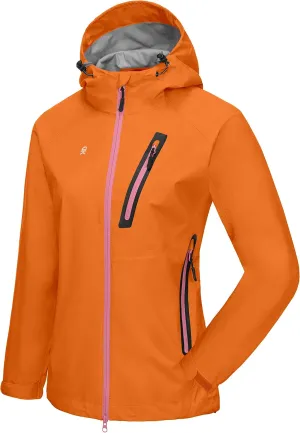 Little Donkey Andy Women’s Waterproof Rain Jacket Lightweight Outdoor Windbreaker Rain Coat Shell for Hiking, Travel