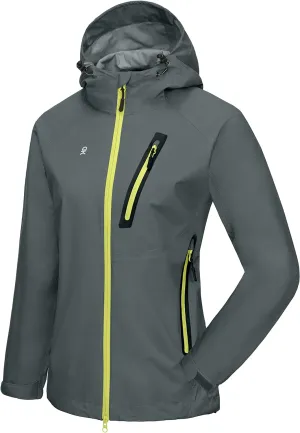 Little Donkey Andy Women’s Waterproof Rain Jacket Lightweight Outdoor Windbreaker Rain Coat Shell for Hiking, Travel