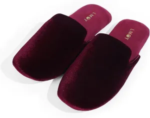 LMOY Men' Luxurious Velvet Smoking Slippers Comfortable and Stylish